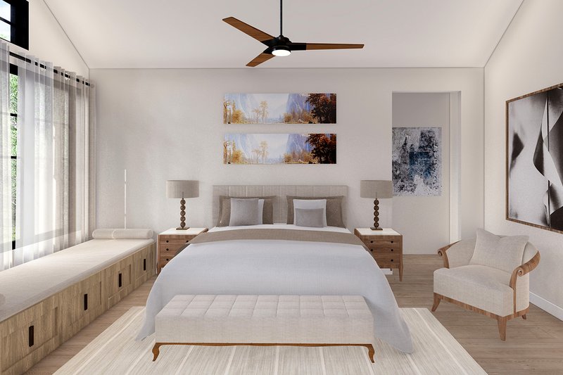 Home Plan - Interior - Master Bedroom for Craftsman House Plan #124-1407 - 4 bed, 2.5 bath