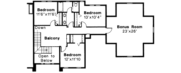 House Design - Modern Floor Plan - Upper Floor Plan #124-267