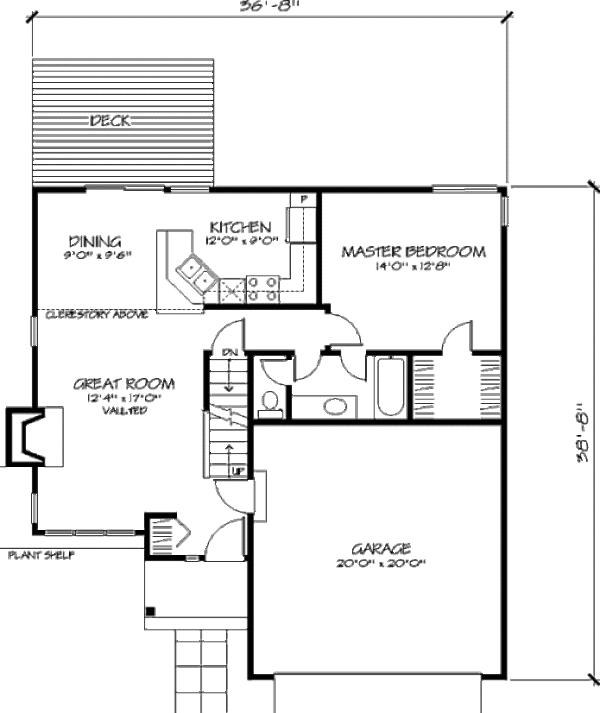 Architectural House Design - Traditional Floor Plan - Main Floor Plan #320-327