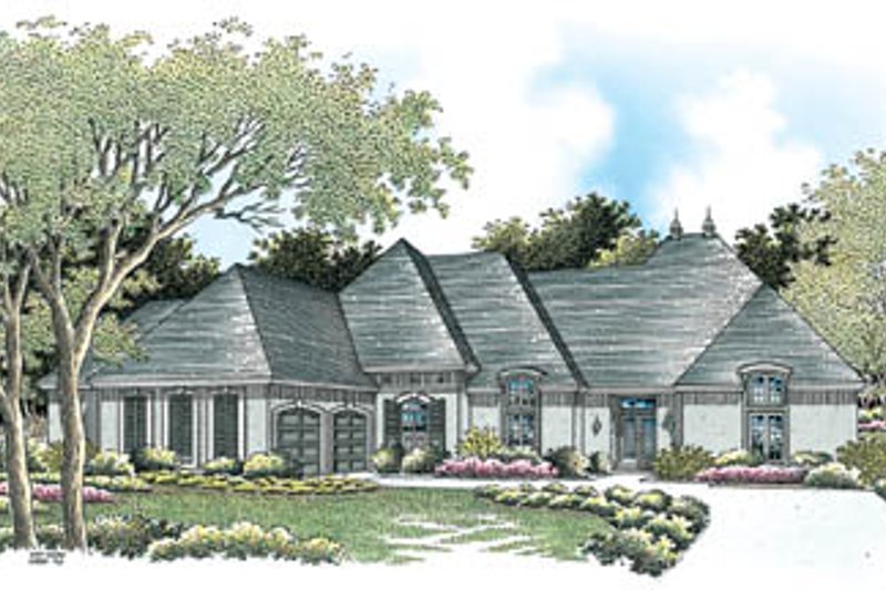 Dream House Plan - European Exterior - Front Elevation Plan #45-156