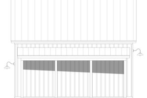 Exterior - Rear Elevation for Ranch House Plan #932-494, 0 bath