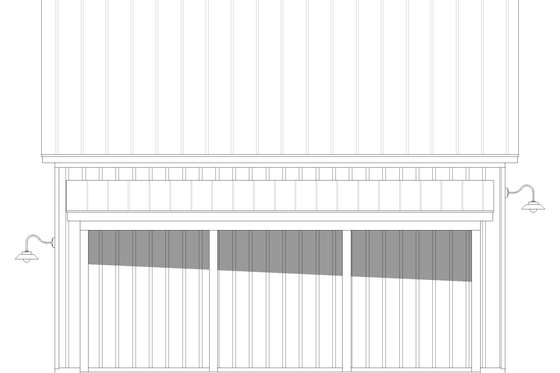 Exterior - Rear Elevation for Ranch House Plan #932-494, 0 bath