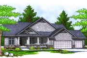 Traditional Style House Plan - 4 Beds 3 Baths 3696 Sq/Ft Plan #70-814 