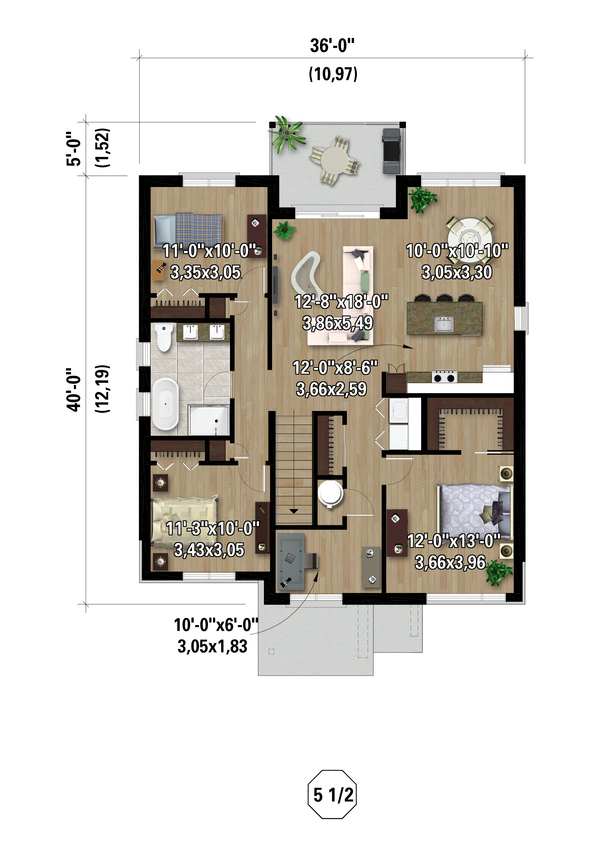 Contemporary Floor Plan - Other Floor Plan #25-5029