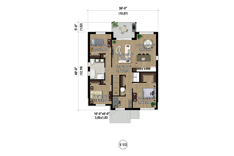 Home Plan - Floor Plan - Other Floor for Contemporary House Plan #25-5029 - 9 bed, 3 bath