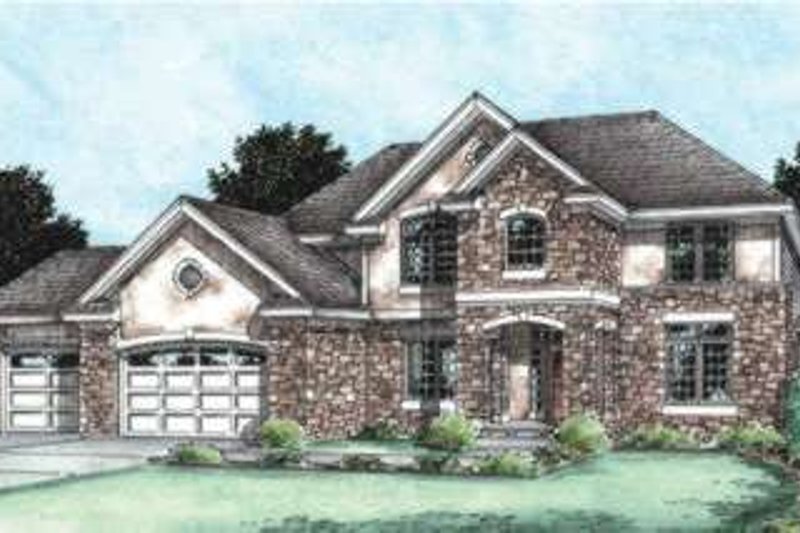 Home Plan - Exterior - Front Elevation 3 for Traditional House Plan #20-1764 - 4 bed, 3 bath