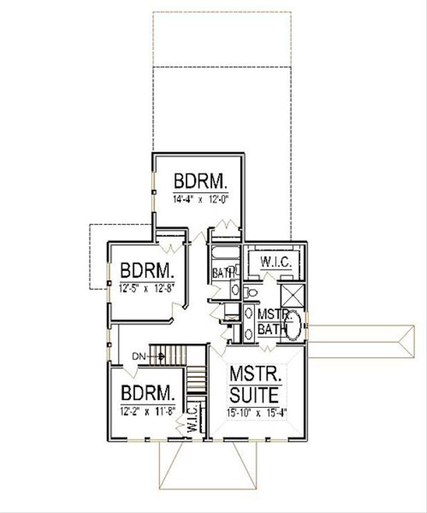 Craftsman Floor Plan - Upper Floor Plan #458-12
