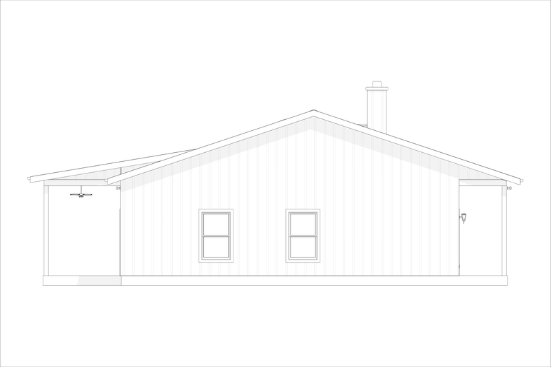 Dream House Plan - Exterior - Other Elevation 2 for Ranch House Plan #1127-16 - 2 bed, 2 bath