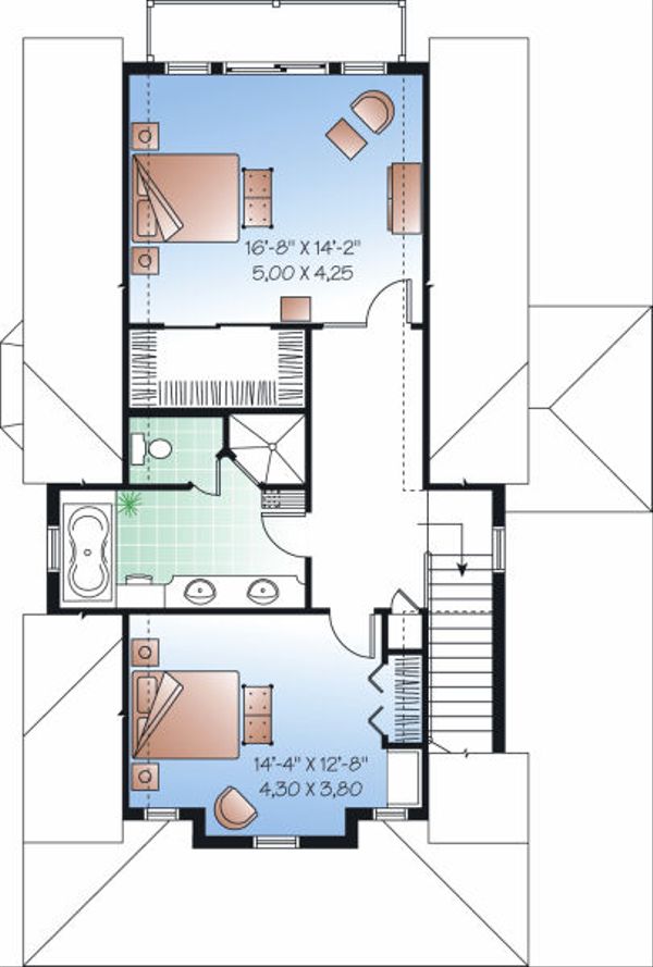 Architectural House Design - Traditional Floor Plan - Upper Floor Plan #23-825