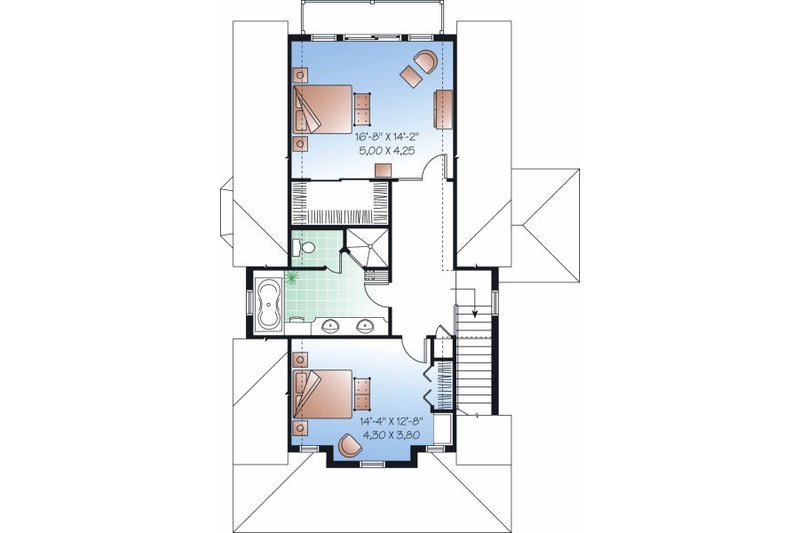 Dream House Plan - Floor Plan - Upper Floor for Traditional House Plan #23-825 - 3 bed, 2 bath