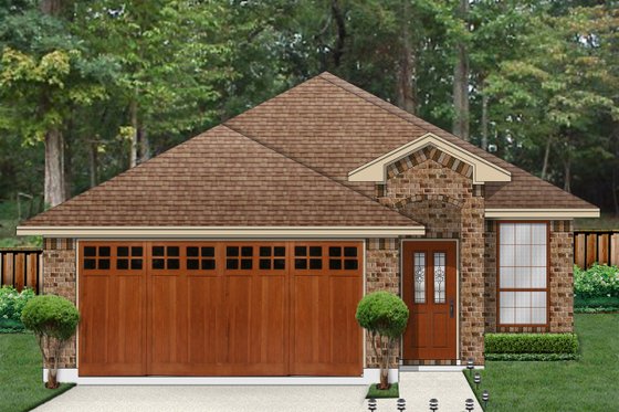 Exterior - Front Elevation for Traditional House Plan #84-638 - 3 bed, 2 bath