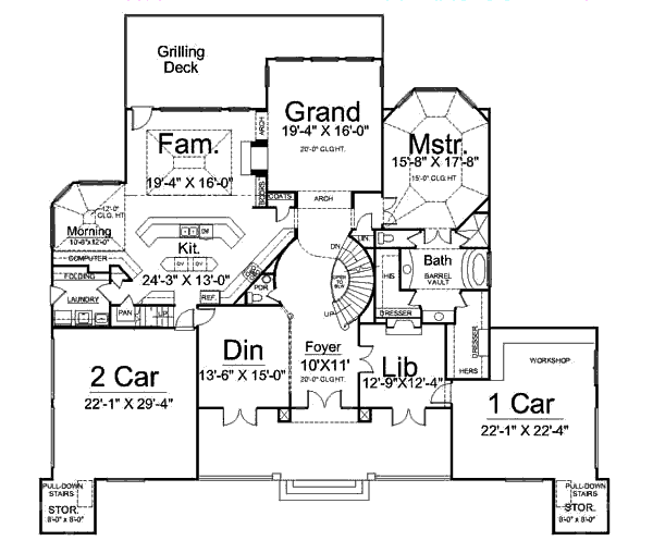 House Plan Design - European Floor Plan - Main Floor Plan #119-346