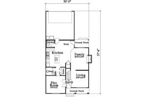 Floor Plan - Main Floor for Traditional House Plan #78-124 - 4 bed, 2.5 bath