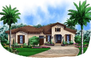 Home Plan - Southwestern style, front elevation