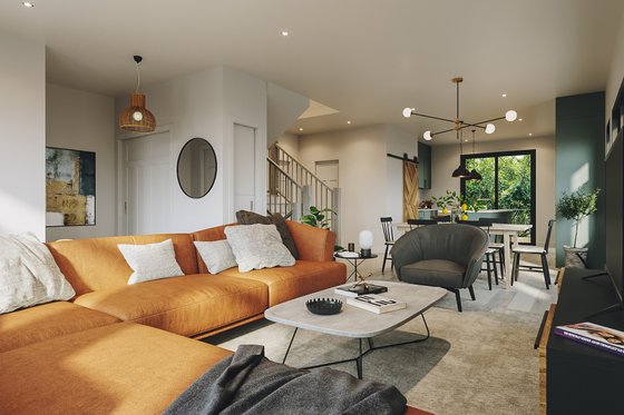 Interior - Family Room for Farmhouse House Plan #23-2793 - 3 bed, 2.5 bath