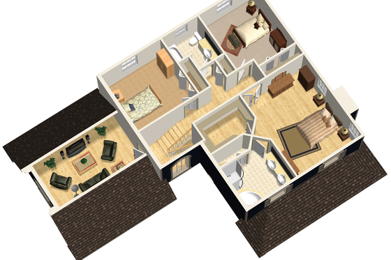 Exterior - Front Elevation 3 for Country House Plan #25-4468 - 3 bed, 2 bath