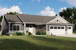 Craftsman Exterior - Front Elevation Plan #1064-133