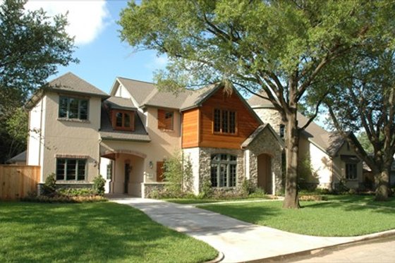 Exterior - Front Elevation for European House Plan #449-3 - 4 bed, 5.5 bath