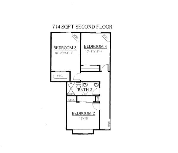 Home Plan - Mediterranean Floor Plan - Upper Floor Plan #437-33