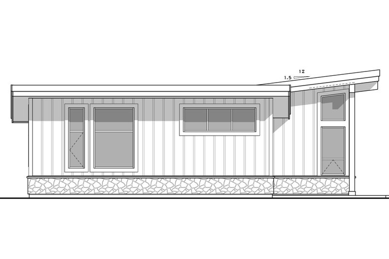 House Design - Exterior - Other Elevation 1 for Contemporary House Plan #1086-6 - 3 bed, 2 bath