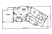 European Style House Plan - 3 Beds 2.5 Baths 2069 Sq/Ft Plan #20-2130 