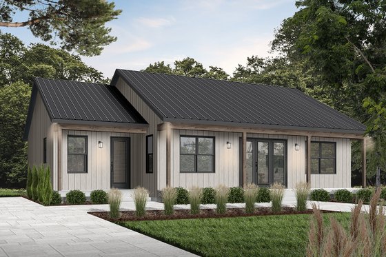 Exterior - Front Elevation 4 for Modern House Plan #23-2715 - 2 bed, 2 bath