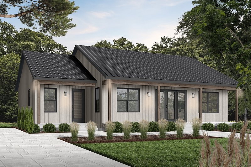 Dream House Plan - Exterior - Front Elevation 4 for Modern House Plan #23-2715 - 2 bed, 2 bath