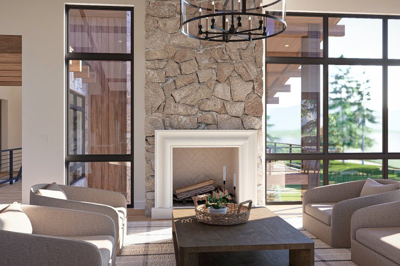 Home Plan - Interior - Family Room 1 for Modern House Plan #455-814 - 1 bed, 1.5 bath