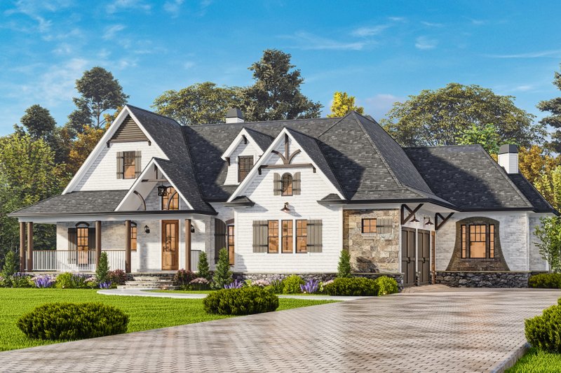 Dream House Plan - Exterior - Front Elevation 5 for Ranch House Plan #54-699 - 3 bed, 2.5 bath
