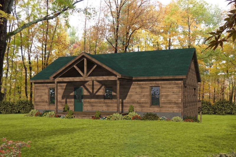 House Design - Cabin Exterior - Front Elevation Plan #932-264