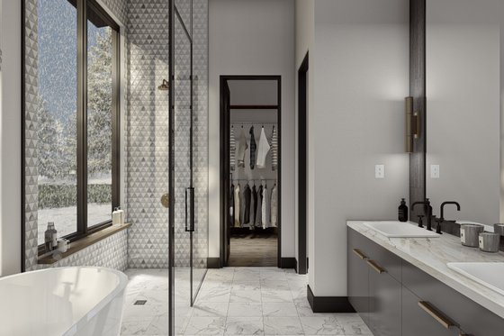 Interior - Master Bathroom for Modern House Plan #455-292 - 1 bed, 1.5 bath