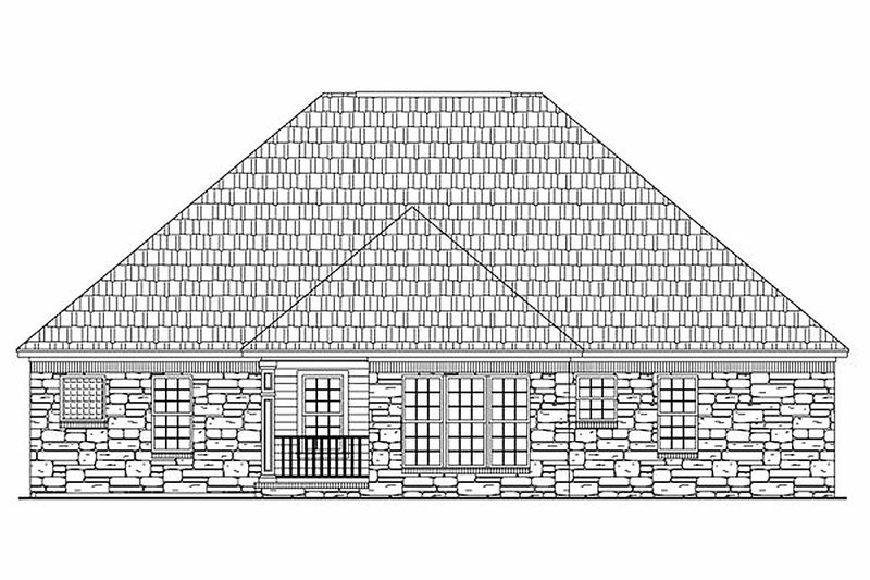 Dream House Plan - Exterior - Rear Elevation for European House Plan #21-185 - 3 bed, 2 bath