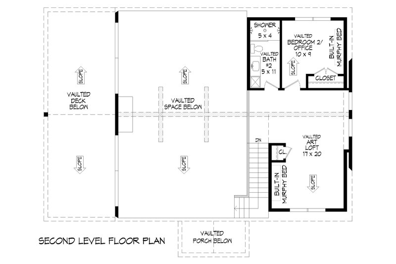 House Blueprint - Floor Plan - Upper Floor for Country House Plan #932-910 - 2 bed, 3.5 bath