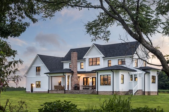 Exterior - Rear Elevation 4 for Farmhouse House Plan #928-373 - 3 bed, 3.5 bath