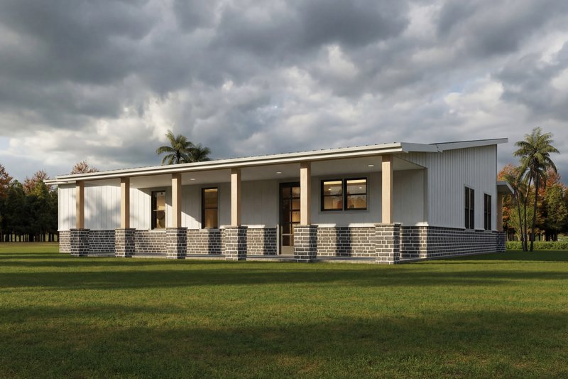 Dream House Plan - Exterior - Front Elevation 3 for Barndominium House Plan #1112-22 - 2 bed, 2 bath