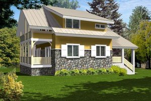 Cottage Exterior - Front Elevation Plan #105-202
