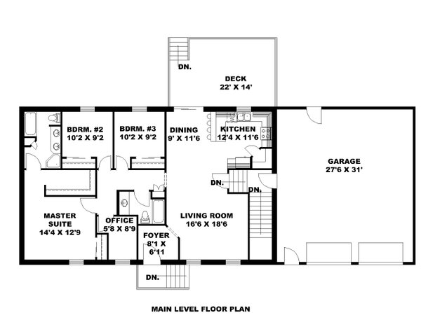 House Plan Design - Cottage Floor Plan - Main Floor Plan #117-983