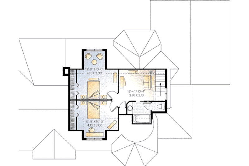 Dream House Plan - Floor Plan - Upper Floor for Traditional House Plan #23-330 - 3 bed, 2.5 bath