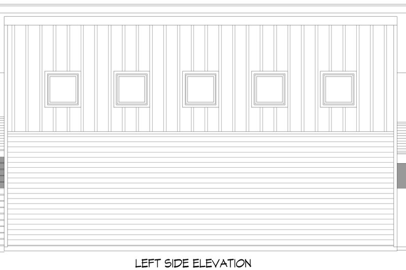 Architectural House Design - Exterior - Other Elevation 1 for Farmhouse House Plan #932-1055 - 1 bed, 1 bath