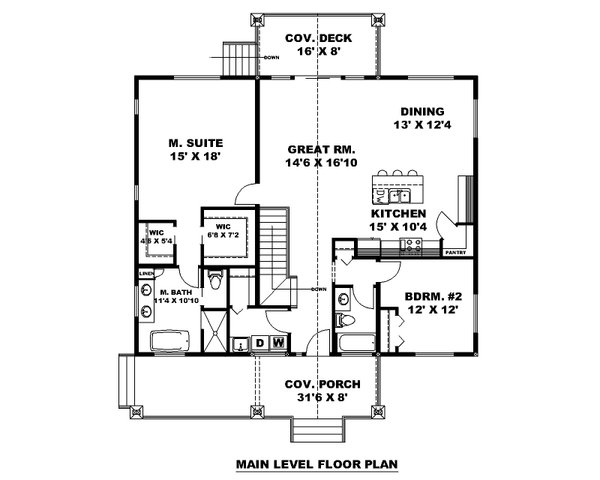 Dream House Plan - Craftsman Floor Plan - Main Floor Plan #117-1048