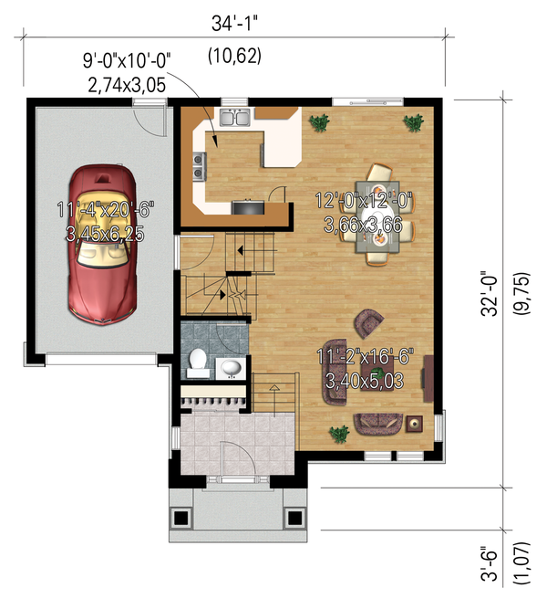 Traditional Floor Plan - Main Floor Plan #25-4663