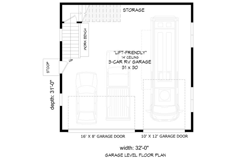 Architectural House Design - Floor Plan - Main Floor for Southern House Plan #932-1264, 0 bath