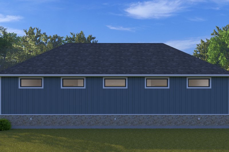 House Blueprint - Exterior - Rear Elevation 1 for Traditional House Plan #1060-275, 0 bath