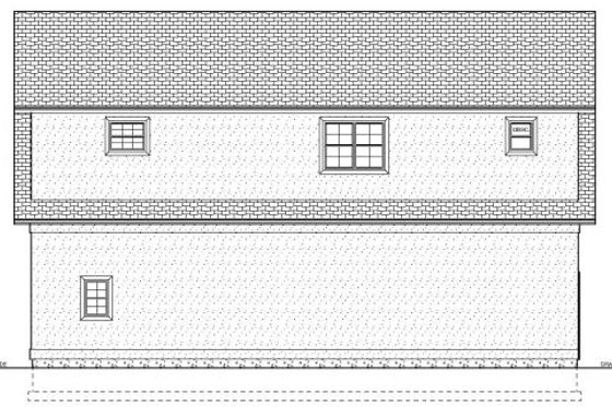 Exterior - Rear Elevation for Mediterranean House Plan #126-159 - 1 bed, 2 bath