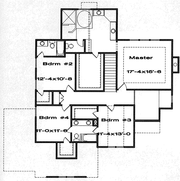 European Floor Plan - Upper Floor Plan #6-108