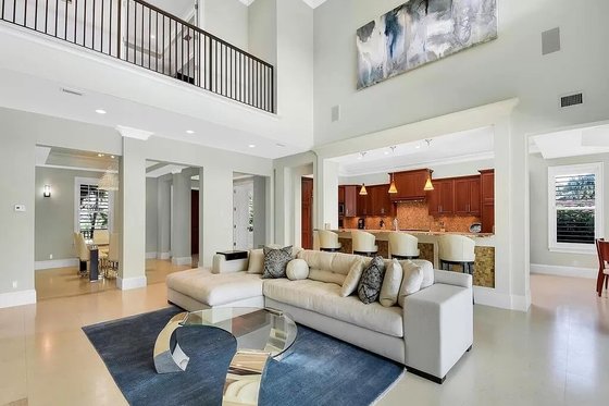 Interior - Family Room for Beach House Plan #548-20 - 4 bed, 4.5 bath