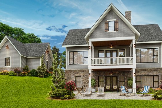 Exterior - Rear Elevation 1 for Cottage House Plan #54-596 - 3 bed, 2 bath