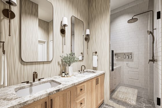 Interior - Master Bathroom for Traditional House Plan #54-629 - 3 bed, 2 bath