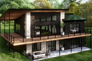 Exterior - Other Elevation 2 for Modern House Plan #1064-298 - 2 bed, 2 bath