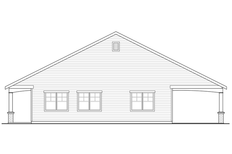 House Plan Design - Exterior - Other Elevation 1 for Craftsman House Plan #124-1072, 1 bath
